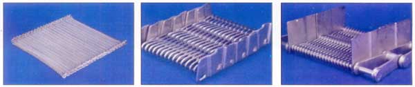Chain belting with special attachments